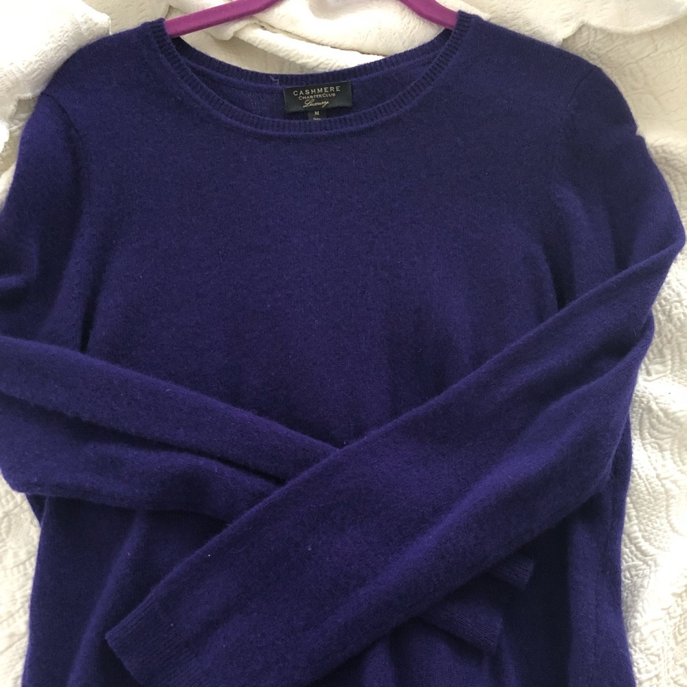 Blue cashmere sweater